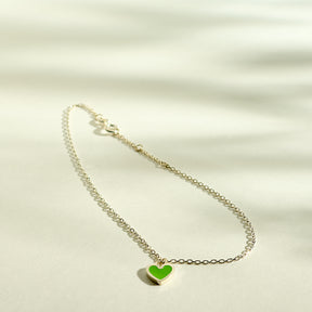 Bracelet de cheville Coeur Vert 💚