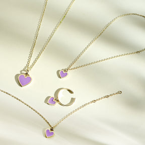 Bracelet de cheville Coeur violet 💜