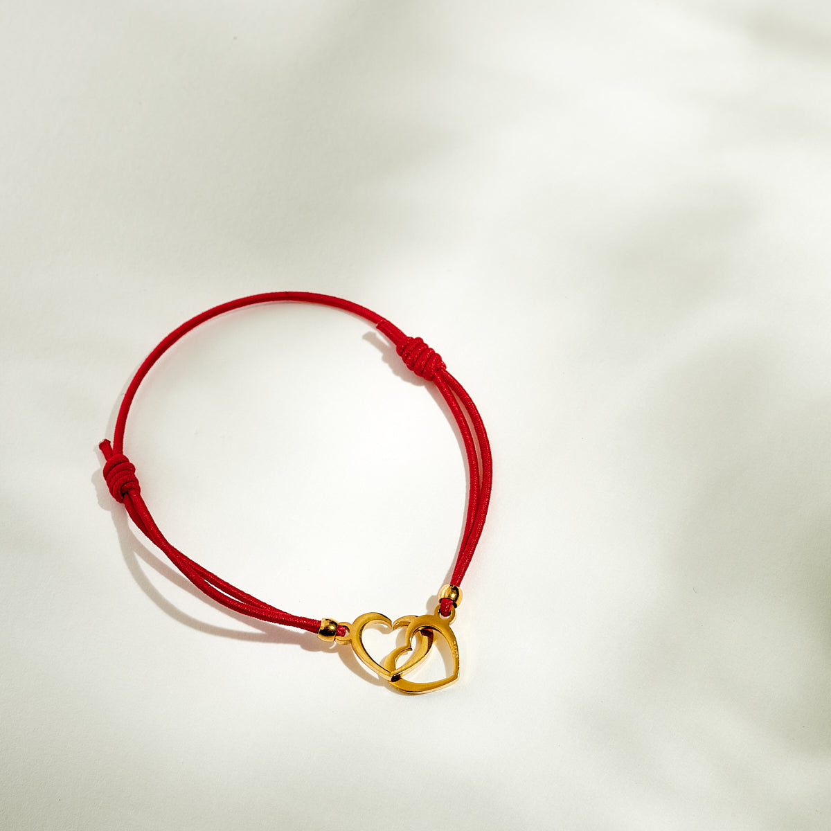 Bracelet « Cœurs Entrelacés » rouge - LES FÉLINES PARIS