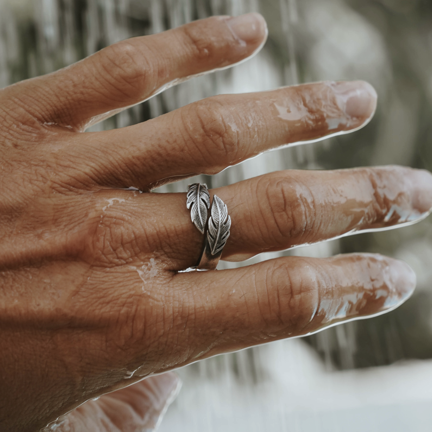 Bague "Plume Entrelacé" argent - LES FÉLINES PARIS