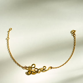 Bracelet Love plaque or